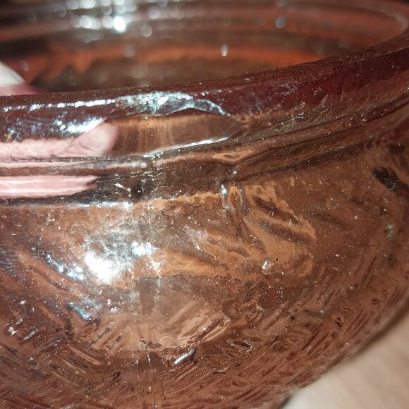 Vintage Pink Depression Glass Lidded Trinket or Candy Dish - Picture 4 of 4